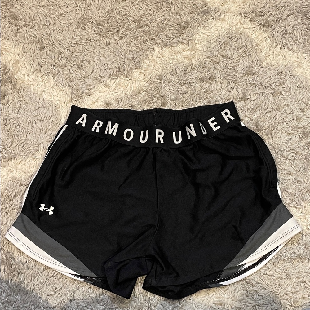 Under Armour Women’s Athletic Shorts in Black and Gray
